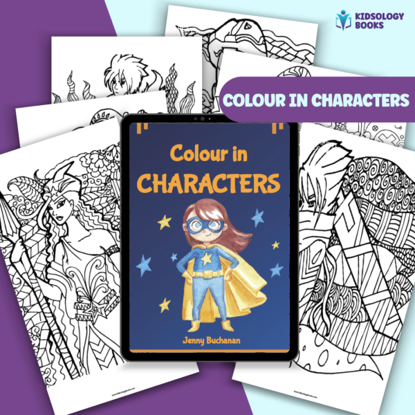 Colour In Characters ebook by Kidsology books